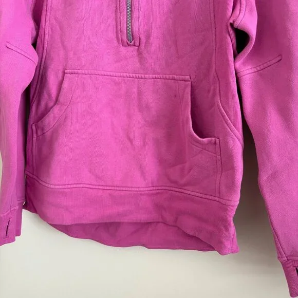Lululemon Athletic Scuba Oversized Funnel Neck 1/2 Zip Jacket Pink Size XS/S - Picture 4 of 8